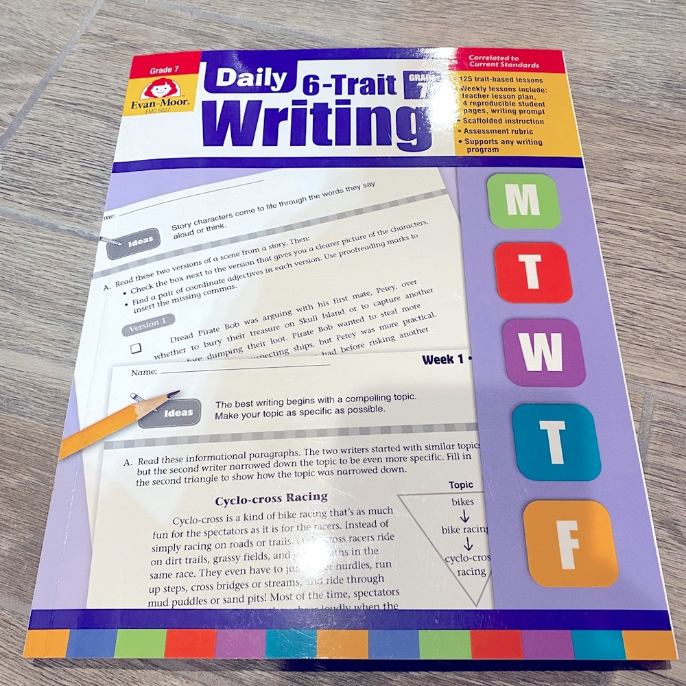 Even moor daily writing grade 7